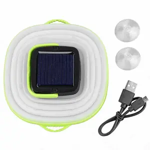 Solar Camping Lantern - Inflatable LED Lamp Perfect For Camping Hiking Emergency Light For Power Outages Survival Kits