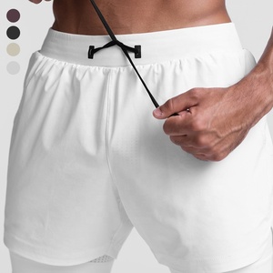 Shorts Deportivos de Baloncesto de Compresión para Hombre con Logo Personalizado, <span class=keywords><strong>Pantalones</strong></span> Cortos de Malla de Doble Capa para Entrenamiento y Jogging con Bolsillo Lateral - Product Image 4