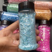 Poudre de pigment brillant néon de haute qualité en vrac, paillettes holographiques 2 oz PET pour nail art