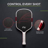 Nouvelle raquette de pickleball FX Boom Honeycomb en mousse EVA allongée de 16 mm d'épaisseur, bord en fibre de carbone T700 rugueuse, haute qualité, sweet-spot optimal