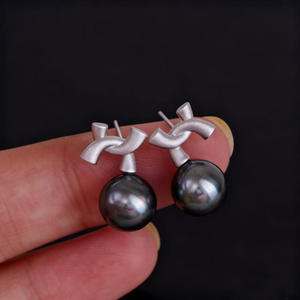 22679 Accessoires de perles DIY, support vide pour boucles d'oreilles en argent S925, bijoux en or et argent, boucles d'oreilles rondes de 7 à 10 mm - Product Image 2