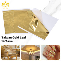 Feuilles d'or d'imitation OEM&ODM de Taïwan 14*14 cm, personnalisées pour la décoration de meubles, l'artisanat et l'art