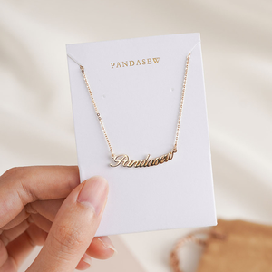 Tarjeta de Exhibición de Aretes Personalizada de Alta Gama, Tarjeta Pequeña para Collares, Cartulina Blanca de 350g para Joyería, Tarjeta de Empaque Simple - Product Image 6