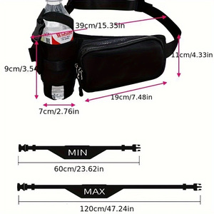 Dropshipping Shopify Sac de taille étanche Trendy Sport Ceinture de course portable de grande capacité Design minimaliste - Product Image 2
