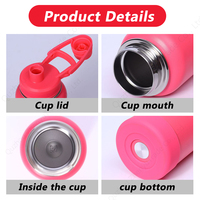 Bouteille d'eau sportive isolée sous vide 350ml 600ml 800ml 1000ml, gourde métallique réutilisable, impression de logo personnalisée acceptée