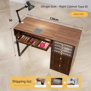 Yicheng Beauty, venta al por mayor, nueva mesa <span class=keywords><strong>de</strong></span> <span class=keywords><strong>uñas</strong></span> <span class=keywords><strong>de</strong></span> madera maciza multifuncional, cajón <span class=keywords><strong>de</strong></span> acrílico, estación <span class=keywords><strong>de</strong></span> trabajo <span class=keywords><strong>de</strong></span> <span class=keywords><strong>uñas</strong></span> a la venta - Product Image 2