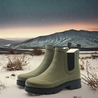 Bottes de pluie en caoutchouc antidérapantes imperméables à séchage rapide pour femmes, modèle 2027, style créateur de mode, avec fourrure pour l'hiver et l'automne