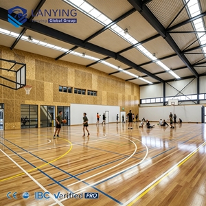 Centre sportif polyvalent intérieur à grande portée, structure en acier préfabriquée moderne, bâtiment de compétition sportive Q355B Du - Product Image 1