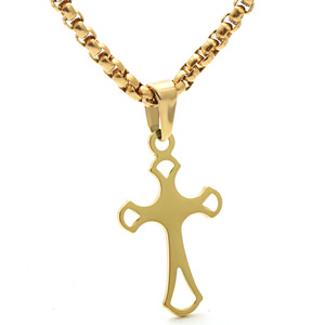 <b>Cross</b> Necklace Stainless Steel Unisex Pendant Gift Fashion Jewelry - Product Image 1