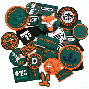 טלאי תפירה מגומי סיליקון PVC במגוון דוגמאות, מוצרים בסגנונות שונים, מקבלים התאמה אישית של לוגו תלת-ממדי, קישוט לבגדים - Product Image 1