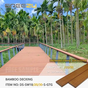 Fogo-retardador bambu pavimento do pátio decking ao ar livre Eco floresta bambu parquet piso Natural de bambu impermeável decking do terraço