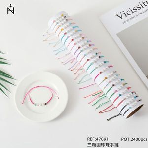 Bracciale con Tre Perle Rotonde, 2400 Pezzi di Perline Colorate, Set Regalo di Gioielli per Donne - Product Image 1
