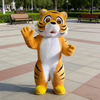 Mascotte personnalisée de haute qualité, costume de tigre jaune en fourrure gonflable géant, ensemble de costumes de mascotte pour événements commerciaux d'entreprise
