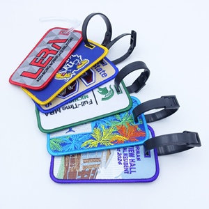 Etiqueta de equipaje personalizada al por mayor con diseño marino, tarjeta de identificación, etiqueta de equipaje bordada con puntada de aguja para hotel y aeropuerto - Product Image 1