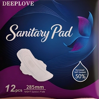 Serviette hygiénique ultra-fine 285 mm en pulpe de cellulose non tissée, modèle Honey Girl, emballage individuel, norme nationale, pour jeunes filles du Guangdong