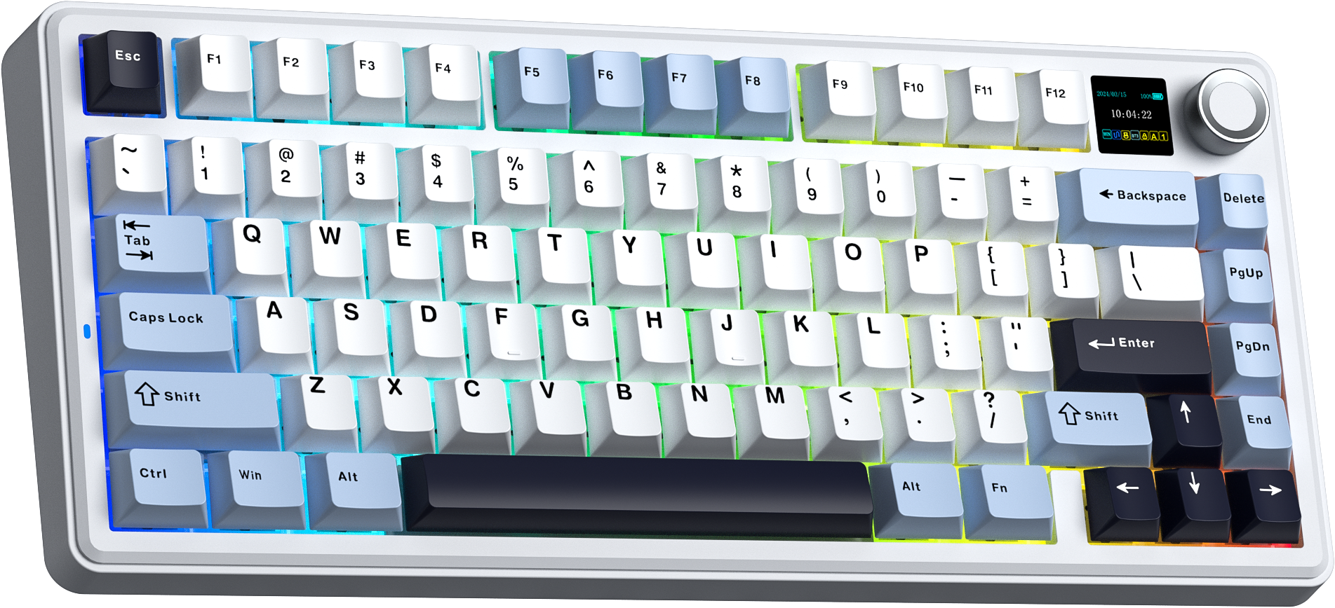 Glacier Blue (Light Blue + White + Black Purple)