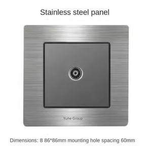 Accessoires pour appareils électroménagers, prises murales à écran tactile en acier inoxydable, norme britannique, prises pour ordinateur, télévision, téléphone et données - Product Image 3