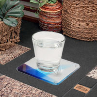 Sous-verre carré moderne en feutre pour cuisine et salle à manger, 4 mm, écologique, non tissé, isolant thermique