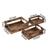 Fabricant professionnel fait à la main en gros palette en bois nourriture pas cher rustique décor à la maison boîte en bois cas de service stockage caisse en bois