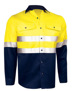 Làm việc an toàn bảo hộ lao động ngăn chặn tia cực tím đốt an ninh độ ẩm hấp thụ và mồ hôi nhà máy công nhân Áo sơ mi - Product Image 4