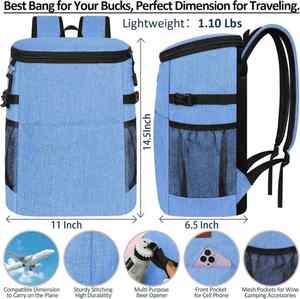 Insulated Cooler <b>Backpack</b> Large Capacity Waterproof Lunch Bag Thick Thermal Double Shoulder Ice Pack with Leak-Proof Liner - Product Image 5