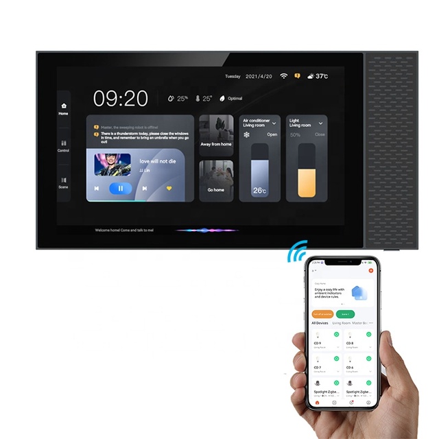 2022 Tuya 7'' HD LCD Touch Screen Control Panel Android Smart Central with Audio Music Play for Smart Home