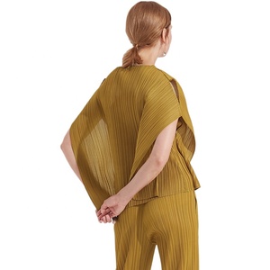 European and American Style Fashion Women's Simple Commuter <strong>Top</strong> Solid Round Neck <strong>Butterfly</strong> <strong>Sleeve</strong> Women's Dress - Product Image 6