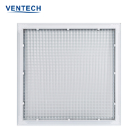 Grille de plafond carrée en aluminium moderne, panneau alvéolé, pour registres d'air de retour CVC d'entrepôt, OEM