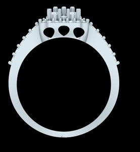 Anillo de Compromiso o Aniversario para Mujer, Chapado en Oro Antiguo Vintage, Plata de Ley 925, con Diamante Cultivado en Laboratorio, Corte Simple, Doble - Product Image 4