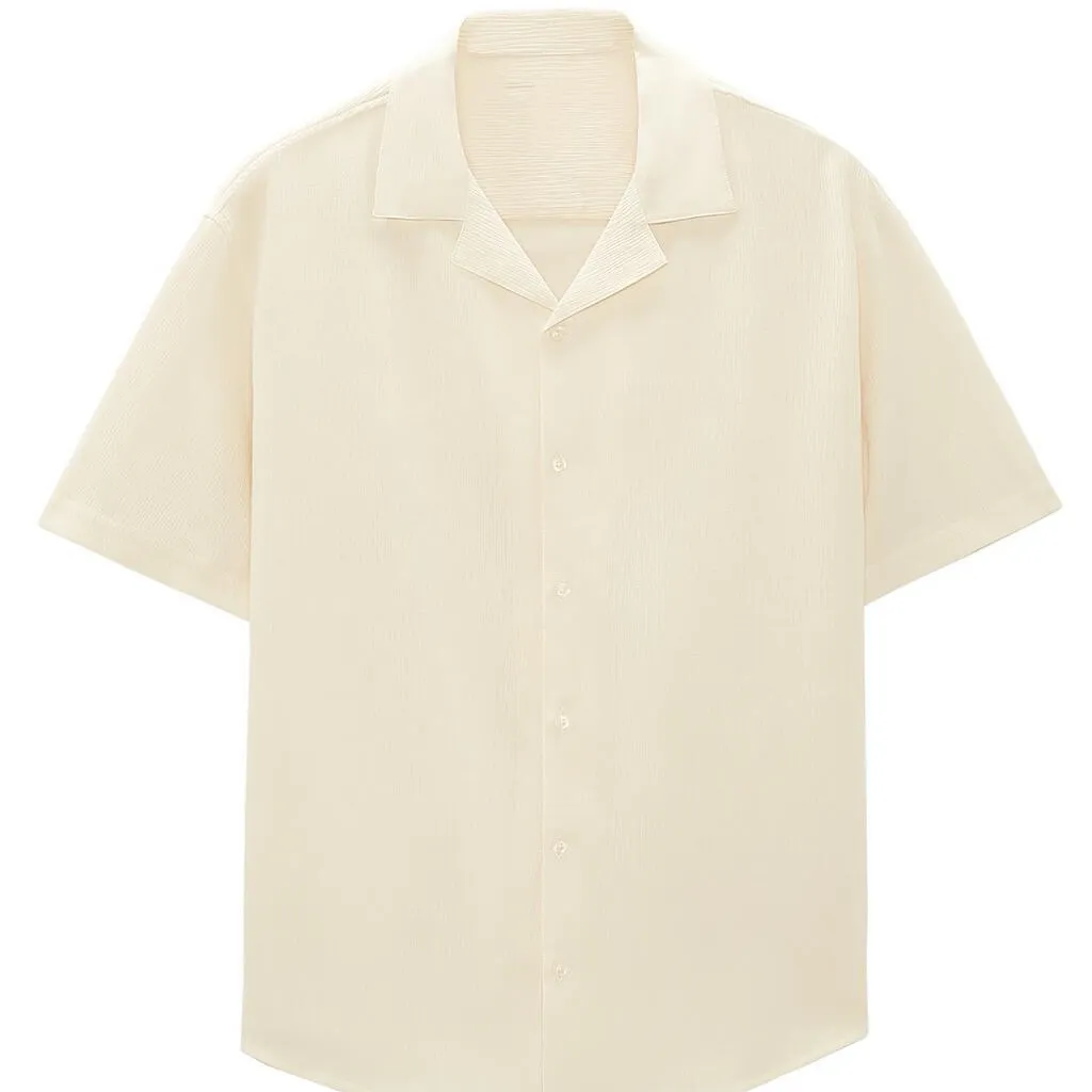 Herren kubanischen Kragen weiß schwarz Leinen Baumwolle New Style Custom LOGO Shirt Print Herren Sommer hemden