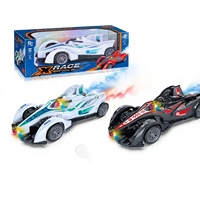Voiture de course RC F1 6CH 1:16 avec fumée, lumières LED, démonstration à une touche, télécommande rechargeable 27 MHz, jouet pour garçons