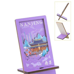 ของที่ระลึกเชิงวัฒนธรรมและความคิดสร้างสรรค์ในเมือง, ที่วางโทรศัพท์มือถือไม้แกะสลักสีสันสดใส, ของที่ระลึกสำหรับนักท่องเที่ยว, ของที่ระลึกสำหรับองค์กร - Product Image 5