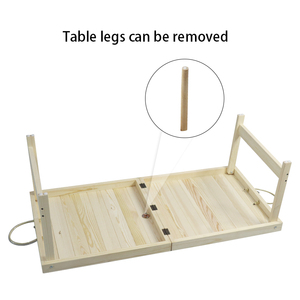 Tables de <span class=keywords><strong>camping</strong></span> en bois New Style <span class=keywords><strong>Table</strong></span> <span class=keywords><strong>pliante</strong></span> en bois de 3,5 pieds avec poignée - Product Image 3