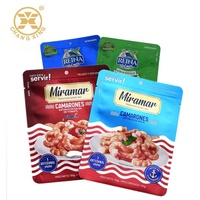 Sacs de cuisson haute température imprimés sur mesure, sachets rétractables avec fermeture éclair pour l'emballage de viande, de bœuf et d'aliments