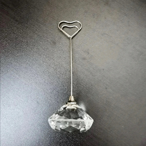 Dao Tian New Type Wedding Favors Decoration Table Decoration Crystal Glass Diamond Shaped Place Name Card Holder