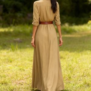 <span class=keywords><strong>Abiti</strong></span> Autunnali da Donna - Eleganti, <span class=keywords><strong>Sensuali</strong></span>, Tinta Unita, Pieghe Asimmetriche, Include Cintura Sehe Fashion - Product Image 5