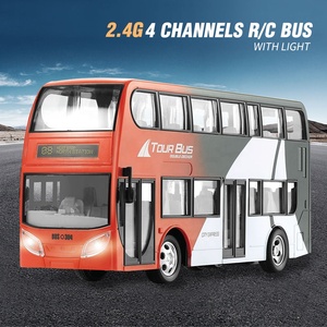 Bus RC à double étage 2,4 GHz avec lumières réalistes et pneus en caoutchouc, télé<span class=keywords><strong>commande</strong></span> 4 canaux pour enfants, jeu intérieur/extérieur - Product Image 2
