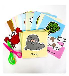 Libro de Actividades de Corte de Papel para Niños de Preescolar, Desarrollo de Habilidades Tempranas, Tijeras Seguras para Niños y Niñas - Product Image 5