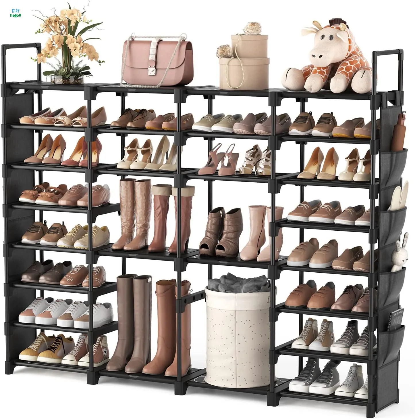 Rack retrátil ajustável para sapatos, organizador de sapatos de ferro, rack vertical para exibição de sapatos, venda imperdível