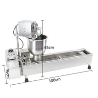 Machine professionnelle électrique de fabrication de beignets, vente en gros d'usine, machine à beignets automatique commerciale à une seule rangée avec 3 moules