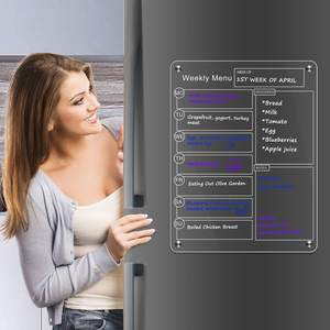 <span class=keywords><strong>Tableau</strong></span> blanc de planification réutilisable personnalisé effaçable à sec planificateur de repas hebdomadaire transparent tableaux d'écriture magnétiques 3D avec stylo pour réfrigérateur - Product Image 2