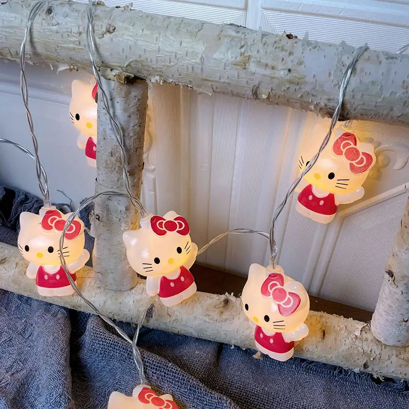 2AA 10led kỳ nghỉ trong nhà trẻ em trang trí phòng Hello Kitty Cổ Tích đèn LED chuỗi ánh sáng