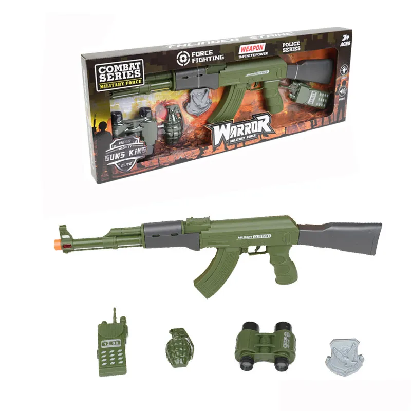 kids pretend play army toy role play set military army toys battery operated toy gun sound light