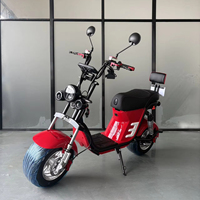Yeni Citycoco Elektrikli Scooter 12 inç Şişman Lastik 1.3m Aks Mesafesi Citycoco Elektrikli Motosiklet 60V 1000W Yüksek Hızlı E-Scooter
