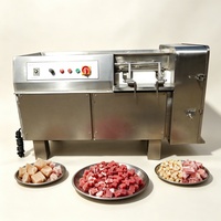 Machine à couper la viande congelée en cubes, trancheuse de viande réglable de 4 à 30 mm pour poisson, poulet, bœuf, porc, usine de transformation alimentaire