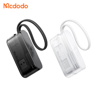 Kit de chargeur de voyage portable Mcdodo 215, adaptateur de câble USB-C en nylon 60W, ensemble d'accessoires, broche d'éjection SIM, emplacement pour carte Micro TF, étui de rangement