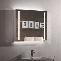 Armoire murale moderne en MDF sur mesure avec miroir de coiffeuse LED en acier inoxydable pour la décoration de la maison intelligente pour les hôtels-Vente en gros