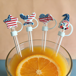 <b>Easter</b> July 4th National Day Independent Day New Tumbler Straw Topper Wholesale Promotion Gift 3D Water Bottle Accessories - Product Image 3