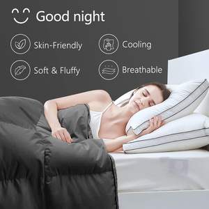 <span class=keywords><strong>Queen</strong></span> <span class=keywords><strong>Size</strong></span> All-Season Tröster Weiche Spiral faser Geste ppte Bettdecke Schwarz Atmungsaktiv für Hotel betten - Product Image 2