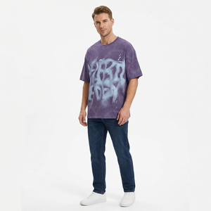 Oversized Men's <b>T</b>-<b>Shirt</b> Short Sleeve O-Neck Streetwear Jersey Cotton Printed Letter Pattern Front Logo Breathable Fit Tees - Product Image 1